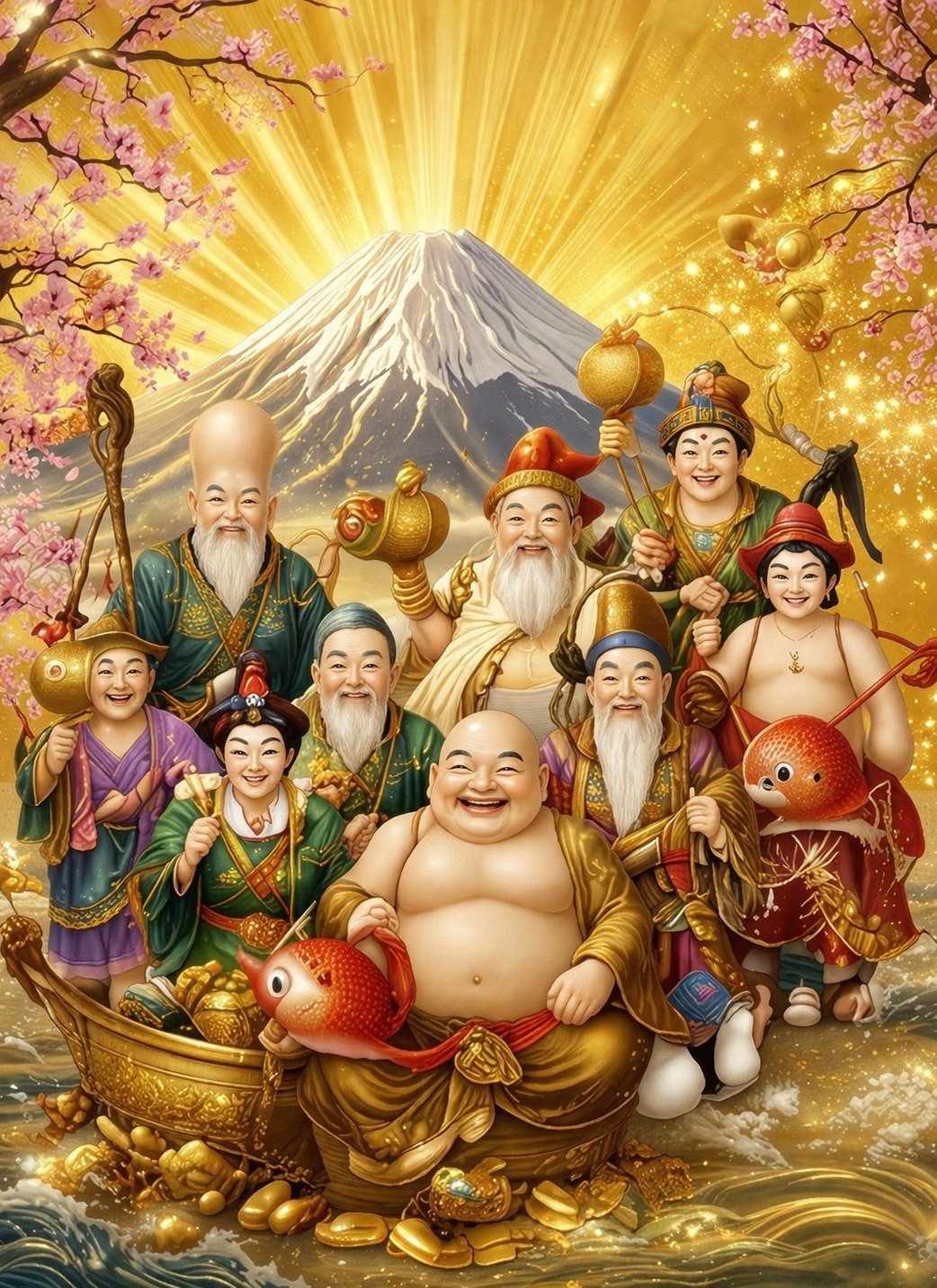 七福神と黄金富士