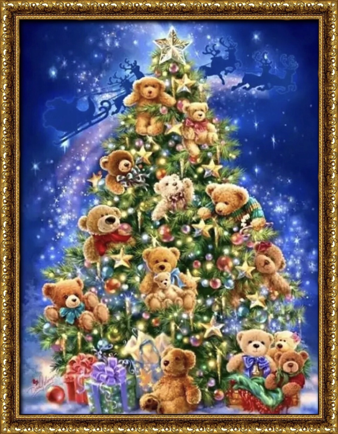 煌めくクリスマスツリー