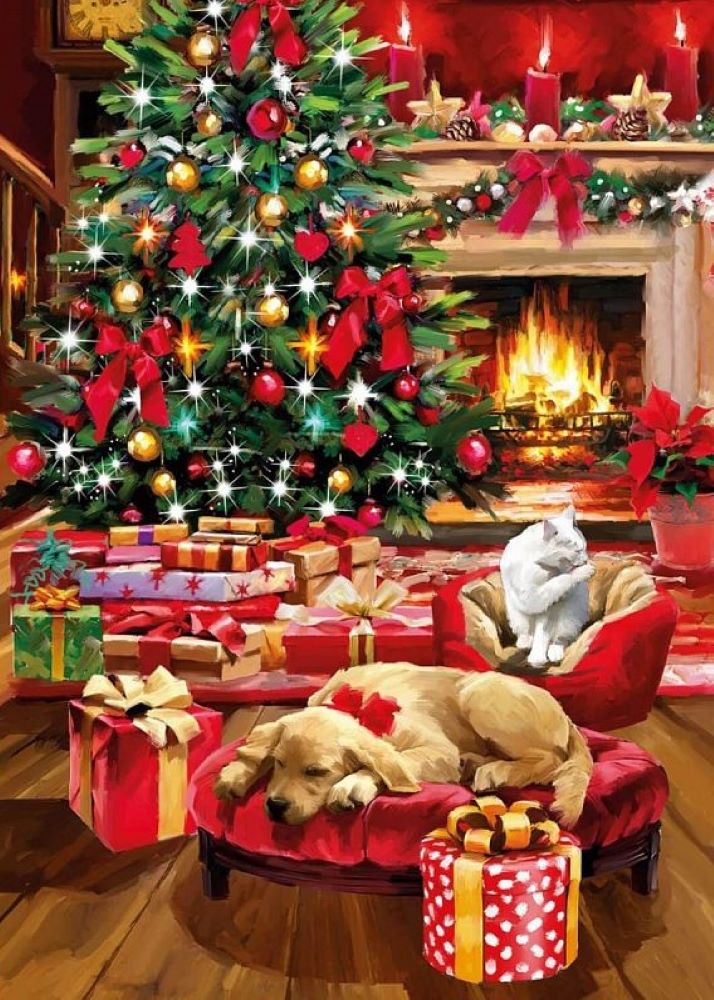 きらめくクリスマスツリー