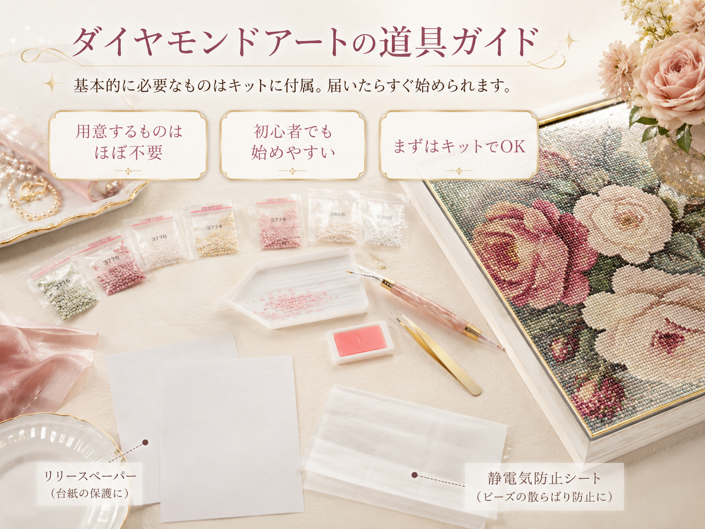 ダイヤモンドアートの道具ガイド