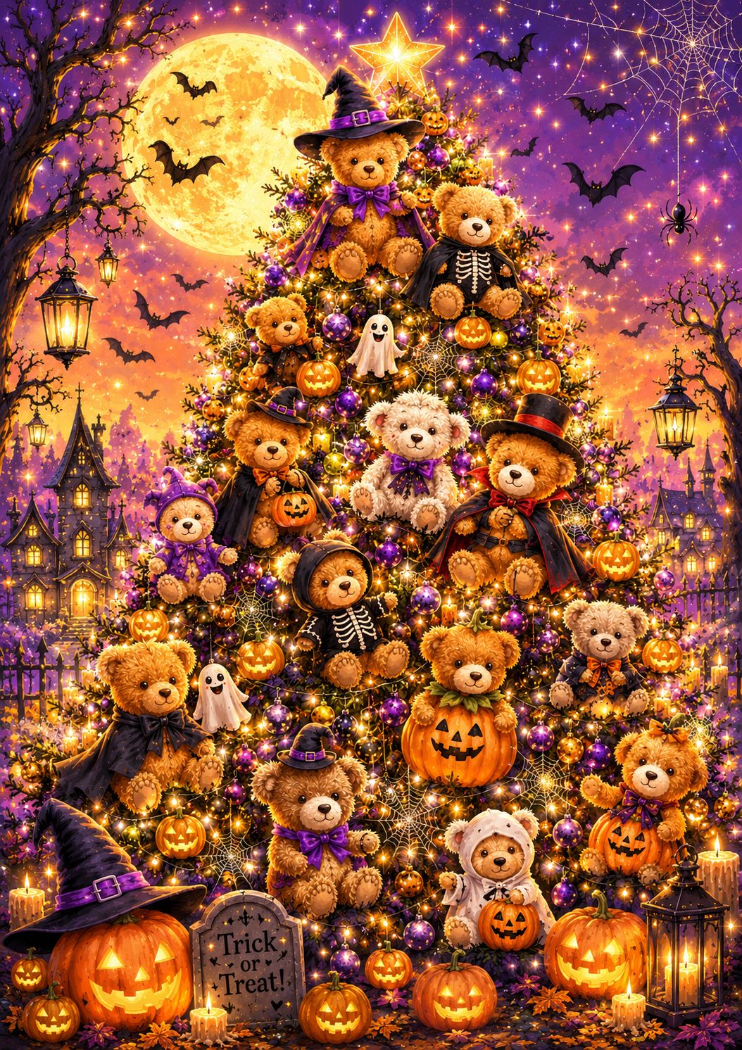 ハロウィンツリー ダイヤモンドアート