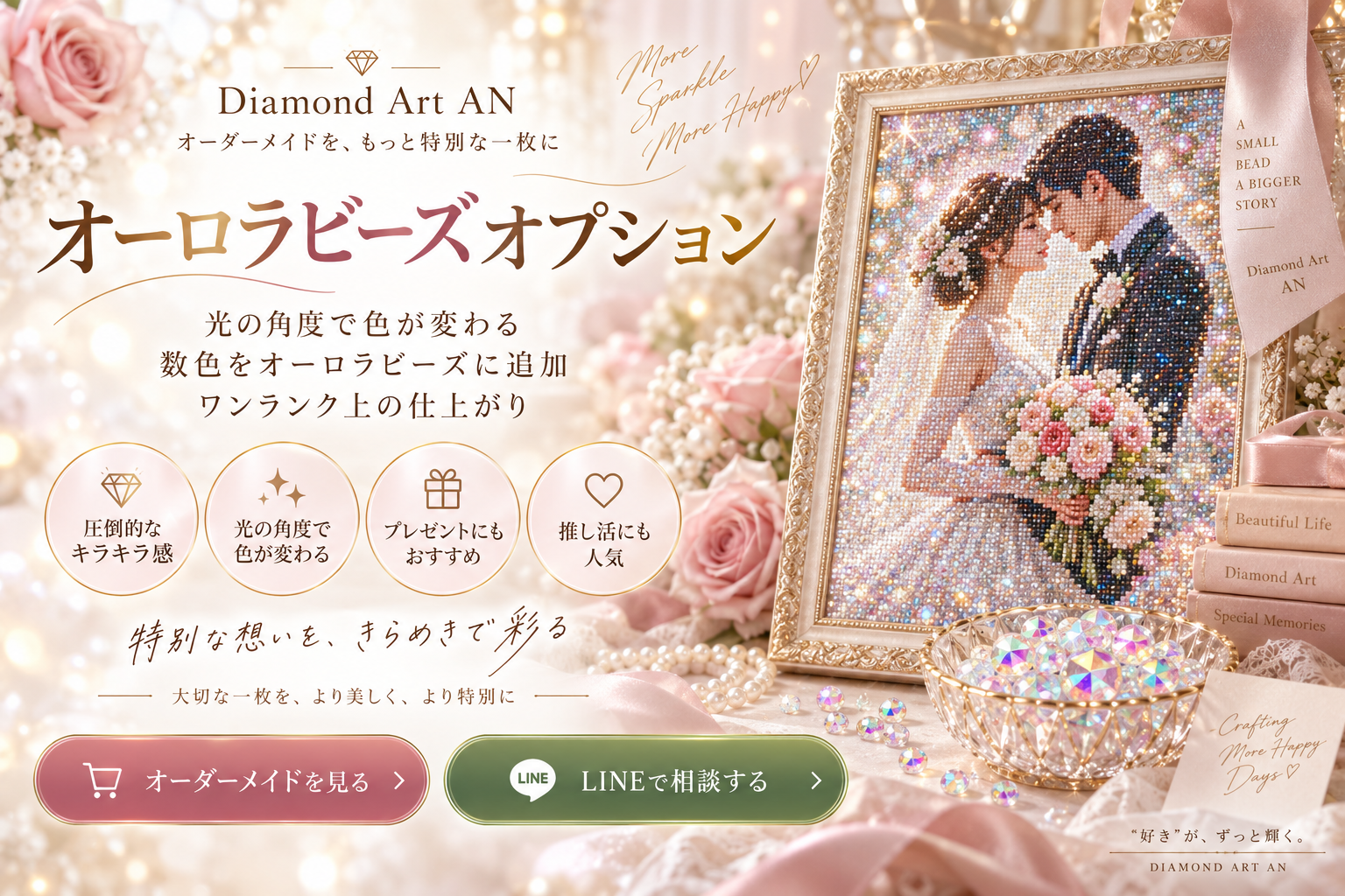 Diamond Art AN オーロラビーズオプションのアイキャッチ画像